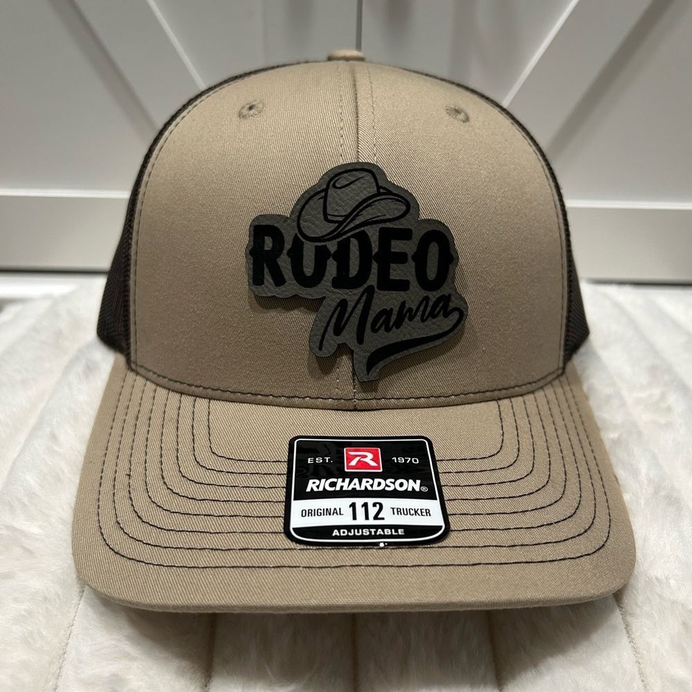 Rodeo Mama Laser engraved Richardson 112 Trucker Hat.